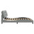 Bed Frame with LED without Mattress "Hvar" Dark Grey 180x200 cm King Fabric
