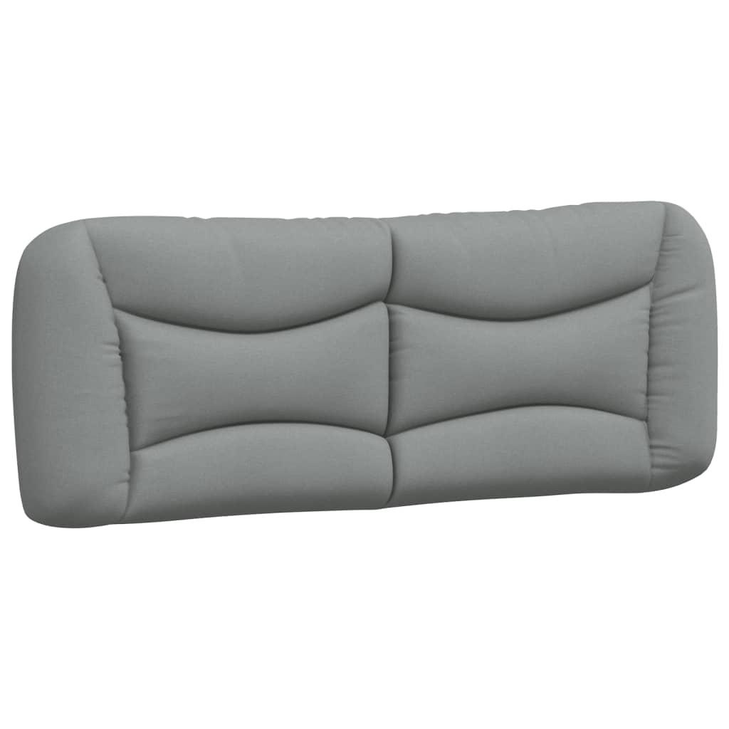 Bed Frame with LED without Mattress "Hvar" Dark Grey 180x200 cm King Fabric