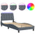 Bed Frame with LED without Mattress "Hanko" Dark Grey 90x190 cm Velvet