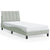 Bed Frame with LED without Mattress "Hanko" Dark Grey 90x190 cm Velvet