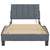 Bed Frame with LED without Mattress "Hanko" Dark Grey 90x190 cm Velvet