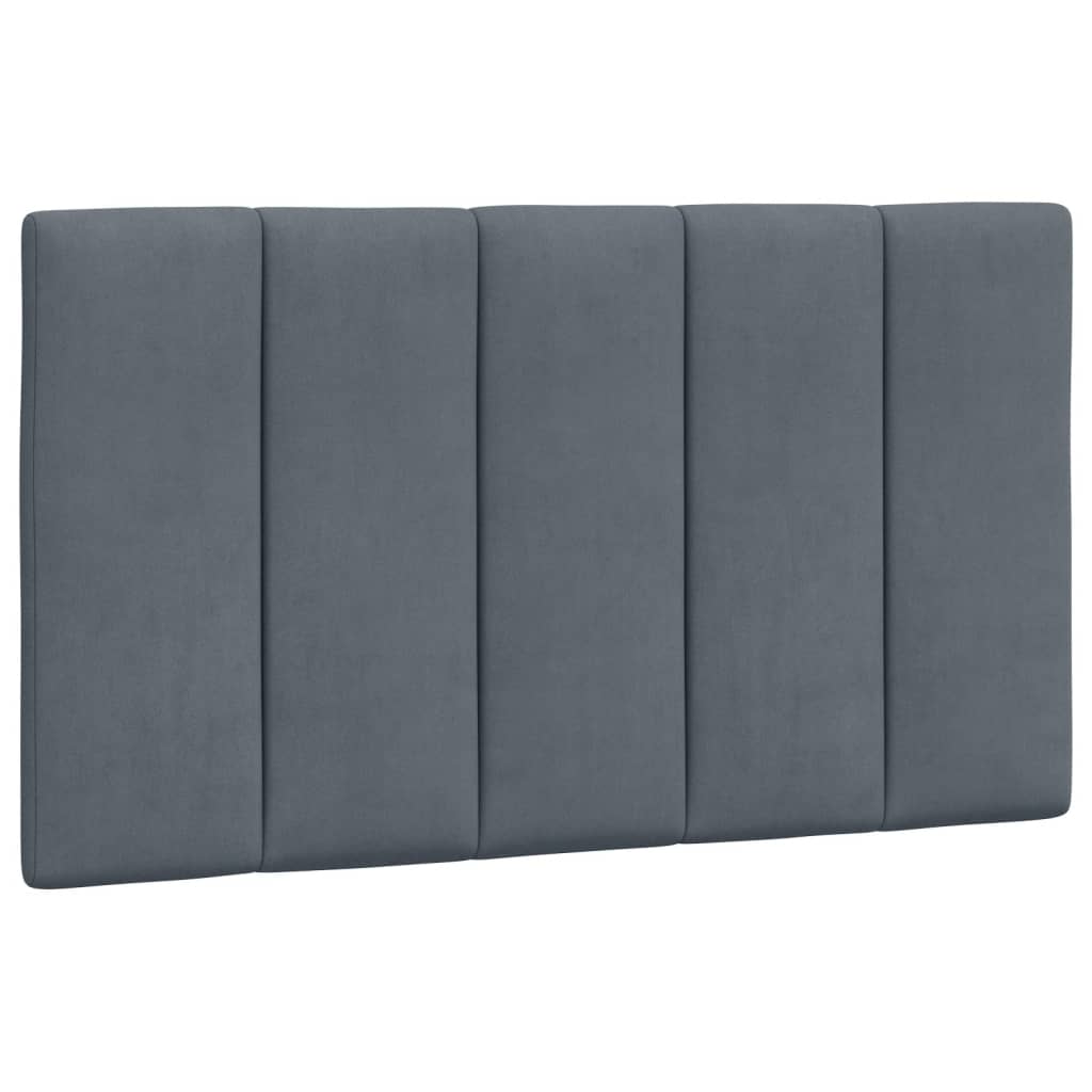 Bed Frame with LED without Mattress "Hanko" Dark Grey 90x190 cm Velvet