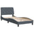 Bed Frame with LED without Mattress Dark Grey 90x190 cm Velvet