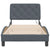 Bed Frame with LED without Mattress Dark Grey 90x190 cm Velvet