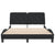 Bed Frame with LED without Mattress Black 137x187 cm Double Velvet