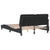 Bed Frame with LED without Mattress Black 137x187 cm Double Velvet