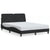 Bed Frame with LED without Mattress Black 137x187 cm Double Velvet