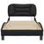 Bed Frame with LED without Mattress "Hvar" Black 90x190 cm
