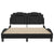 Bed Frame with LED without Mattress Black 137x187 cm Double