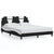 Bed Frame with LED without Mattress Black and White 152x203 cm Queen