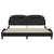 Bed Frame with LED without Mattress Black 183x203 cm King