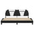 Bed Frame "Viana" with LED without Mattress Black and White 180x200 cm