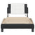 Bed Frame with LED without Mattress "Zadar" Black and White 107x203 cm