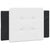Bed Frame with LED without Mattress "Zadar" Black and White 107x203 cm