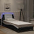 Bed Frame with LED without Mattress "Zadar" Black and White 107x203 cm