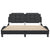 Bed Frame with LED without Mattress Black 152x203 cm Queen