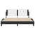 Bed Frame with LED without Mattress Black and White 152x203 cm Queen