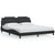 Bed Frame with LED without Mattress Black 183x203 cm King