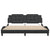 Bed Frame with LED without Mattress Black 183x203 cm King