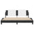 Bed Frame with LED without Mattress Black and White 183x203 cm King