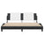 Bed Frame with LED without Mattress "Zadar" Black and White 180x200 cm