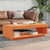 Coffee Table Wax Brown 110x50x33.5 cm Solid Wood Pine