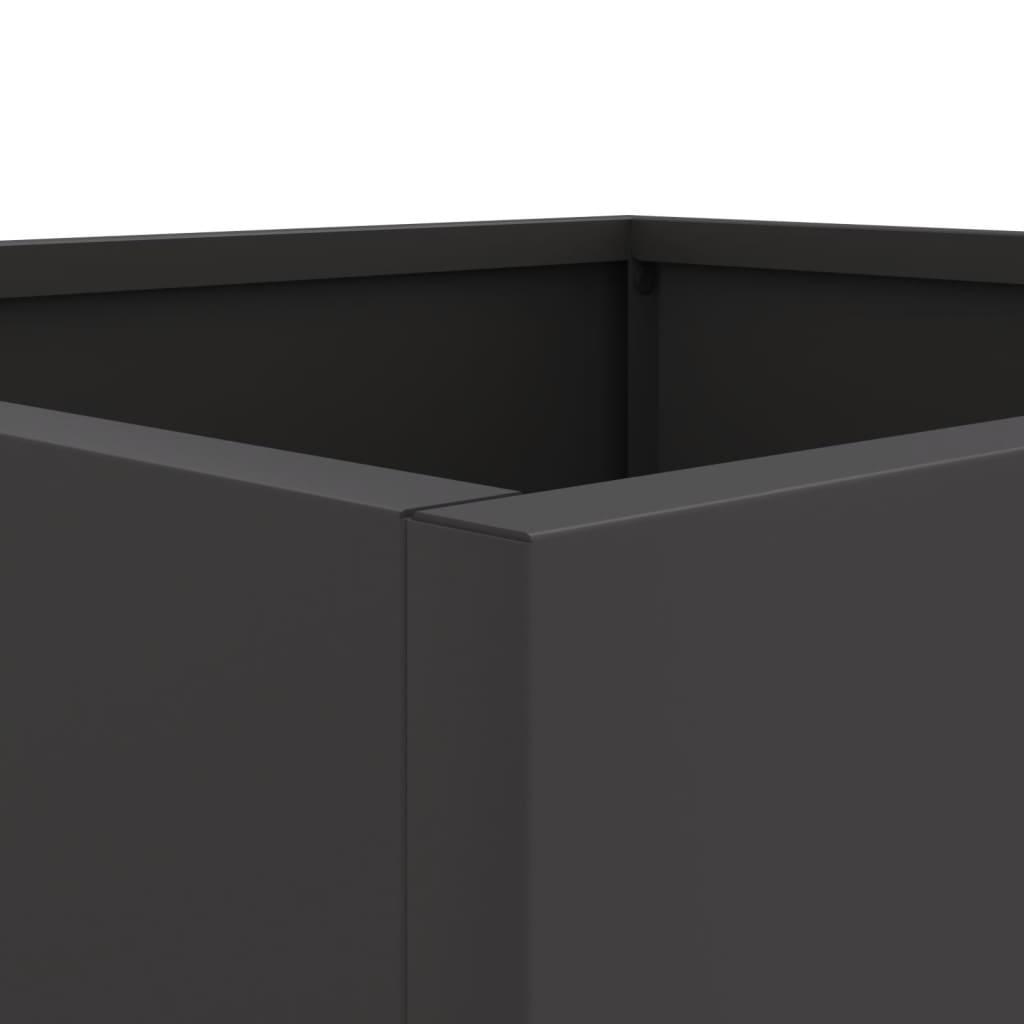 Planters 2 pcs Black 32x30x29 cm Steel