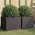 Planters 2 pcs Black 32x30x29 cm Steel