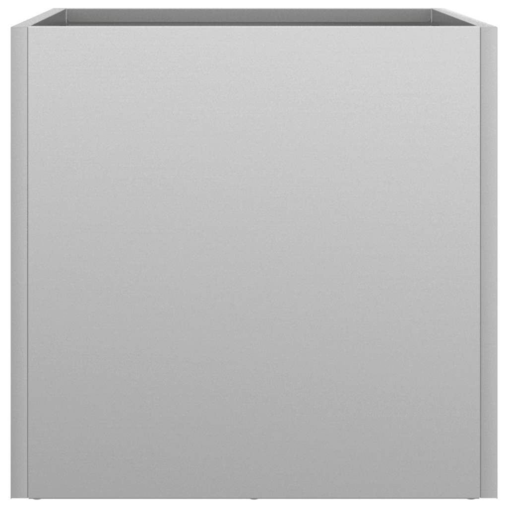 Planters 2 pcs Silver 32x30x29 cm Galvanised Steel