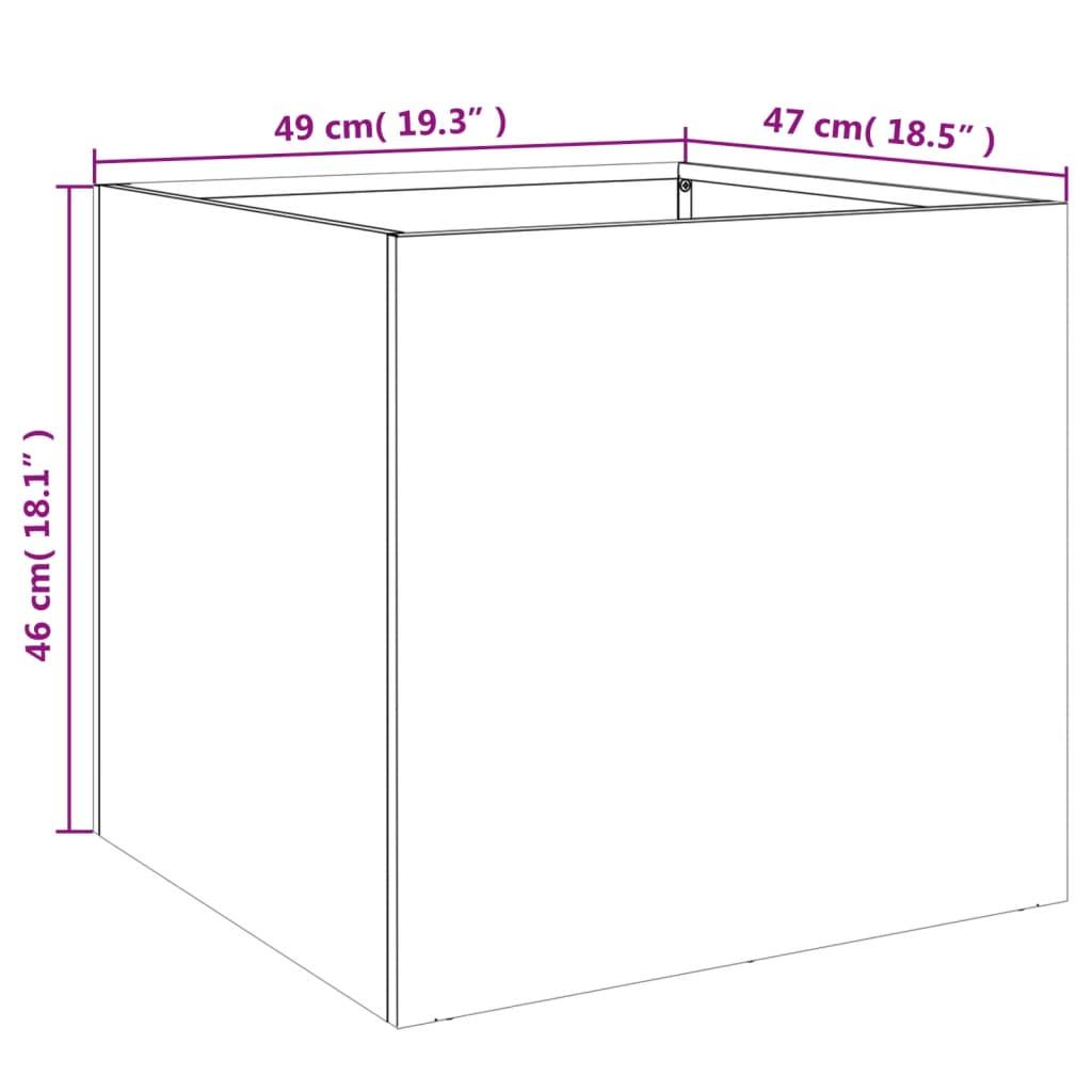 Planter Anthracite 49x47x46 cm Steel
