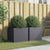 Planters 2 pcs Anthracite 49x47x46 cm Steel