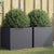 Planters 2 pcs Anthracite 49x47x46 cm Steel