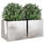 Planters 2 pcs Silver 49x47x46 cm Stainless Steel