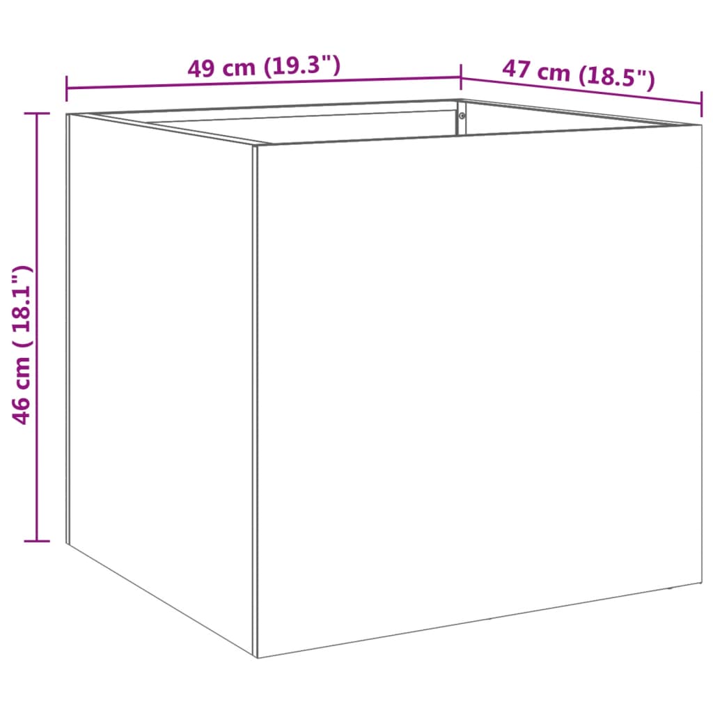 Planters 2 pcs Silver 49x47x46 cm Stainless Steel