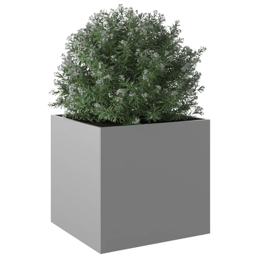 Planter Silver 49x47x46 cm Galvanised Steel