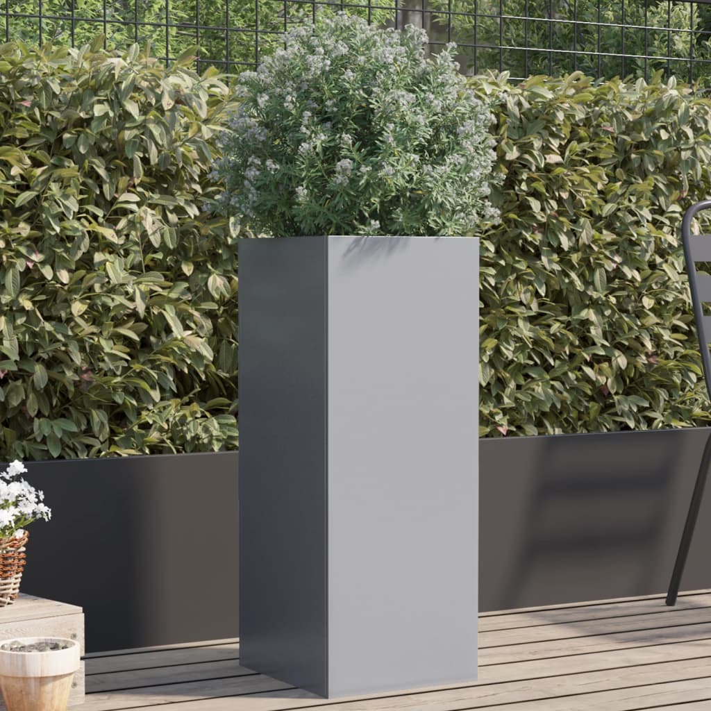 Planter Silver 32x29x75 cm Galvanised Steel