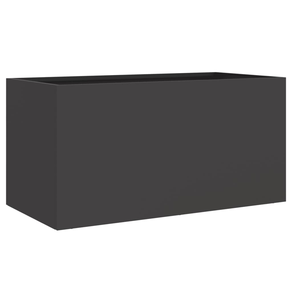 Planter Black 62x30x29 cm Steel