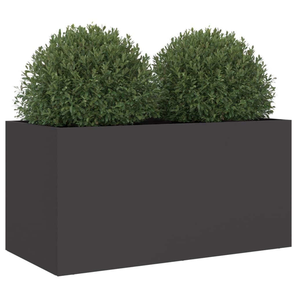 Planter Black 62x30x29 cm Steel