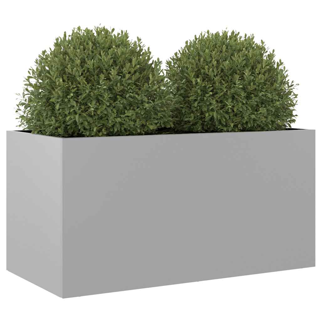 Planter Silver 62x30x29 cm Galvanised Steel
