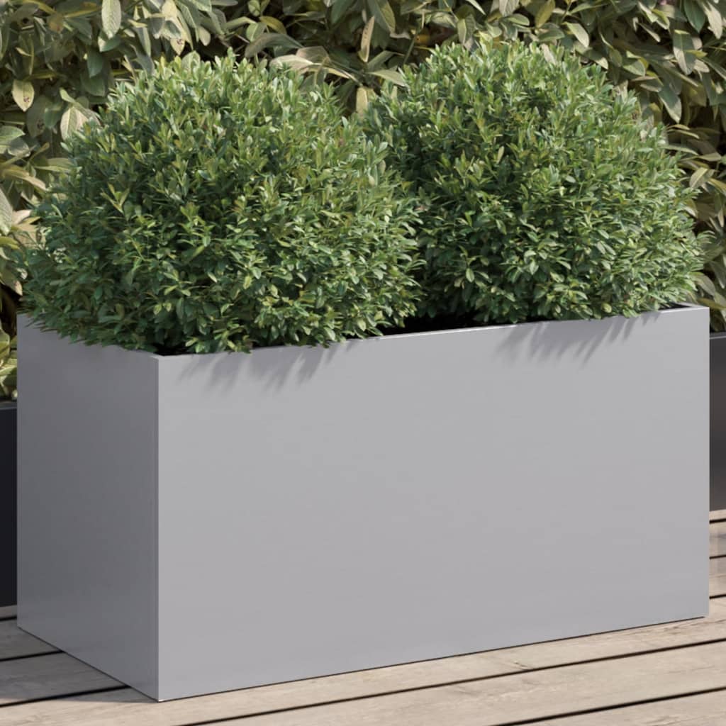 Planter Silver 62x30x29 cm Galvanised Steel