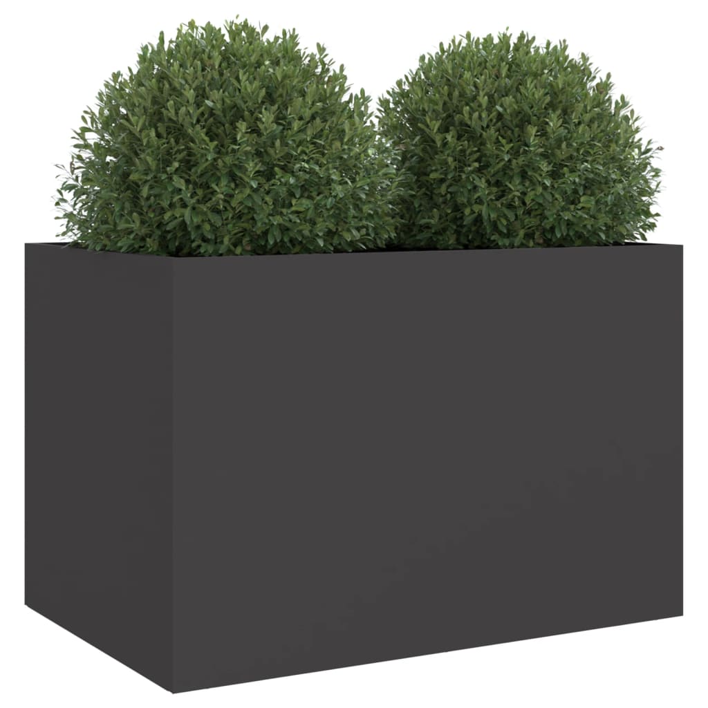 Planter Black 62x40x39 cm Steel