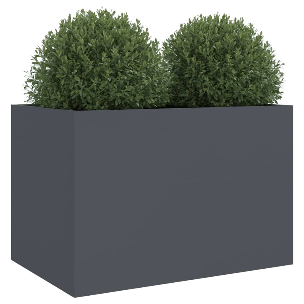 Planter Anthracite 62x40x39 cm Steel