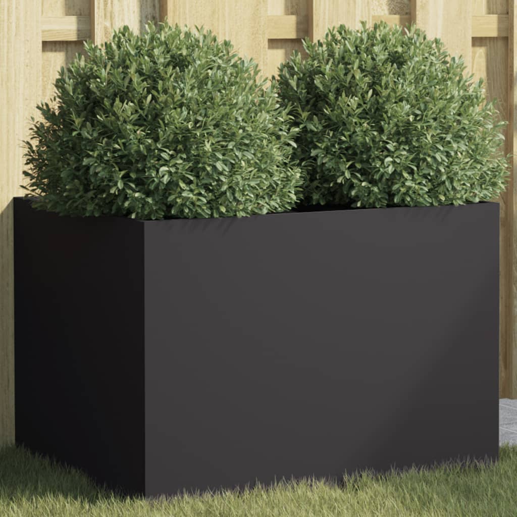 Planter Black 62x47x46 cm Steel