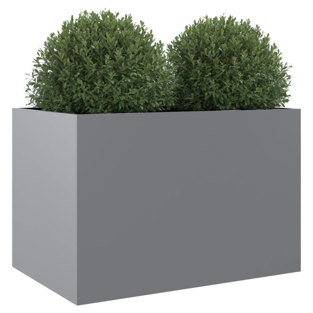 Planter Silver 62x47x46 cm Galvanised Steel