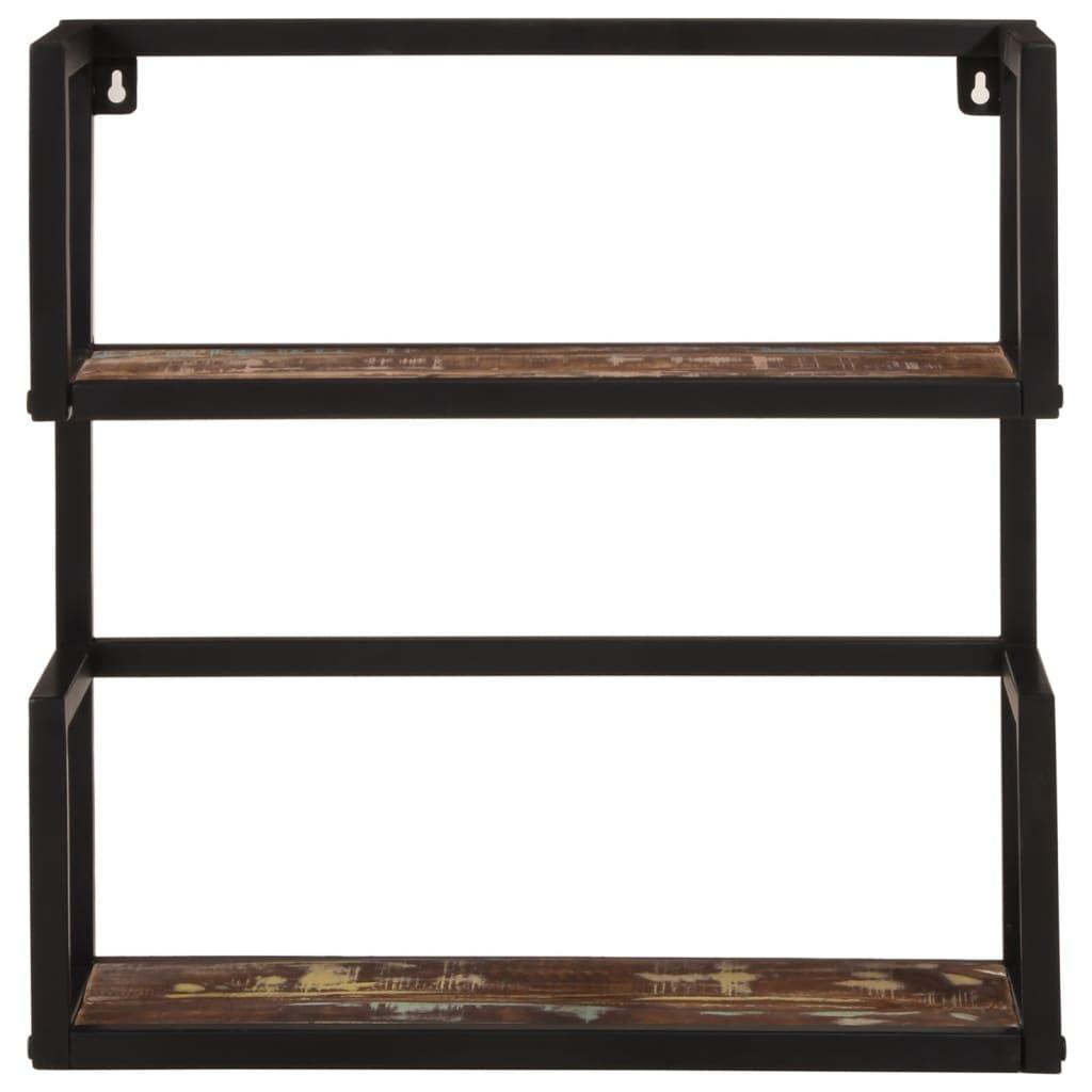 Wall Shelf 55x20x55 cm Solid Wood Reclaimed and Iron