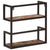 Wall Shelf 55x20x55 cm Solid Wood Reclaimed and Iron