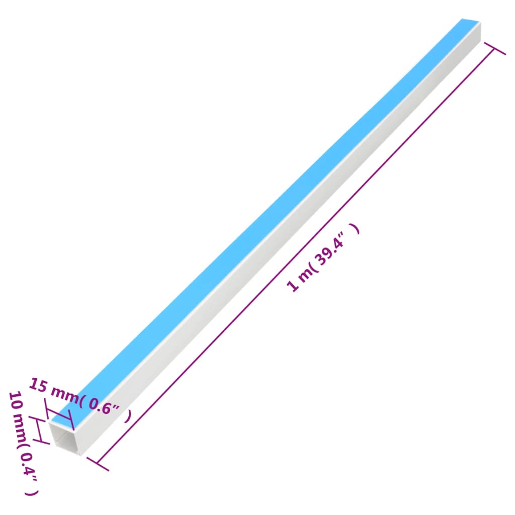 Cable Trunking Self-Adhesive 15x10 mm 10 m PVC