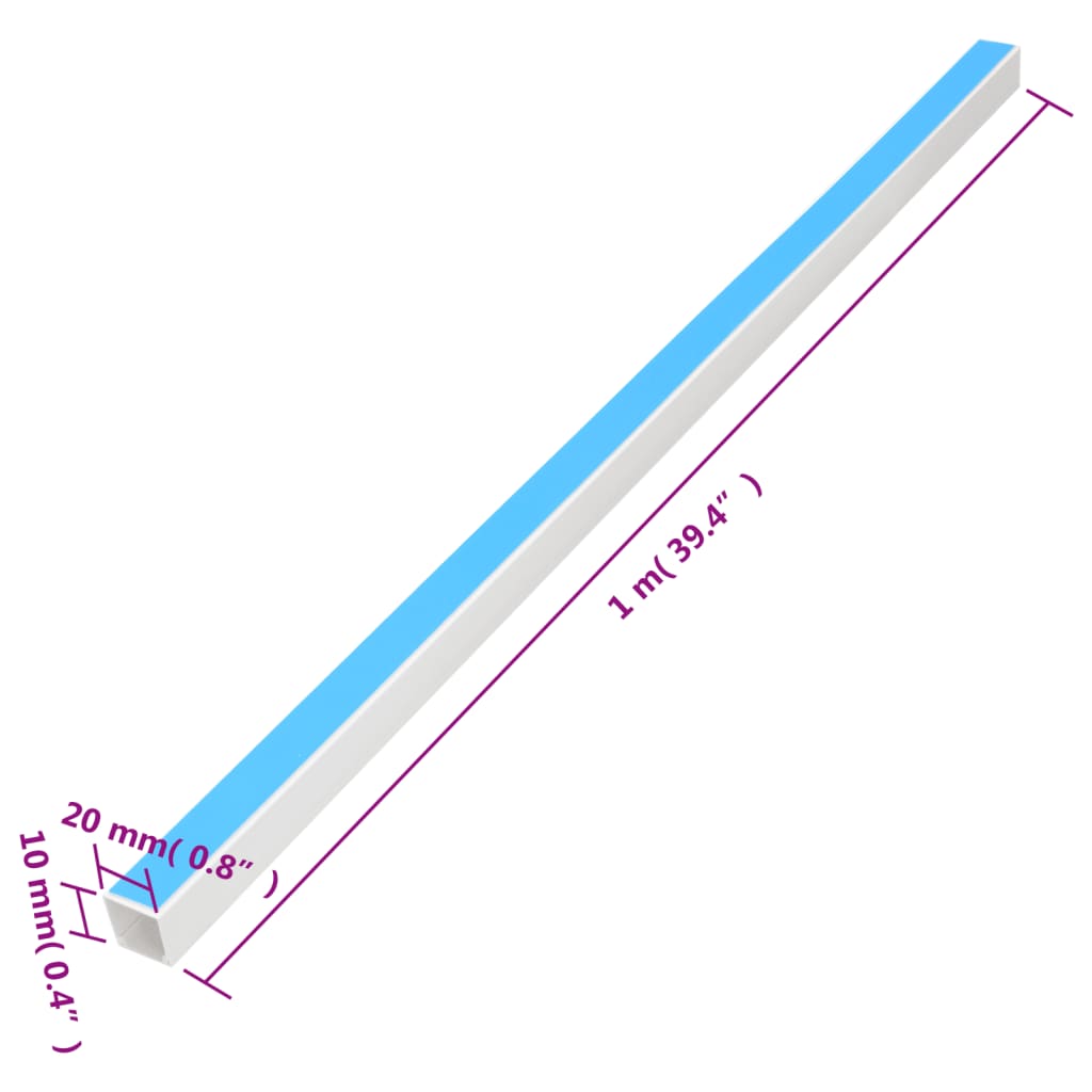 Cable Trunking Self-Adhesive 20x10 mm 30 m PVC