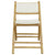 4 Piece Folding Bistro Chairs with Cream White Cushions Bamboo