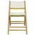 6 Piece Folding Bistro Chairs with Cream White Cushions Bamboo